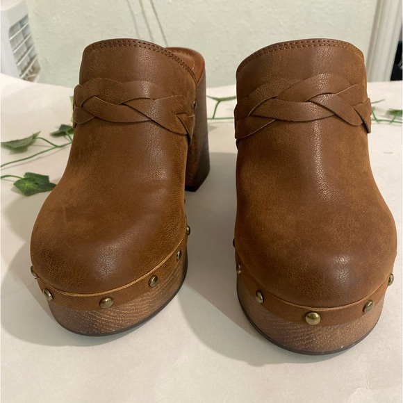 Mia clogs Shoes brown Size 7.5 - Picture 7 of 13